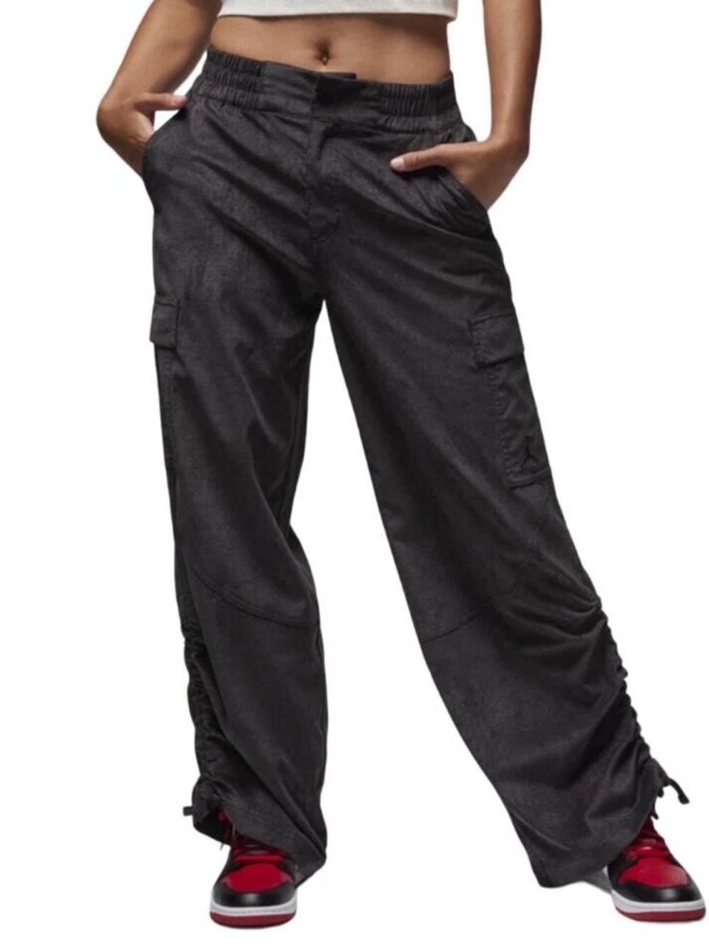 Jordan Flight Chicago Women's Corduroy Cargo Pants - Mineral Wash Black/Grey XL